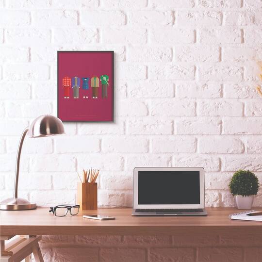 Stupell Industries Big Bang Theory Character's Fashion Framed Wall Art